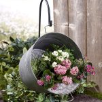 Hanging Pail Planter with Shepherd's Hook