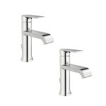 Moen Genta Single Hole Single-Handle Bathroom Faucet in Chrome (2-Pack) WS84760-SM-2PK