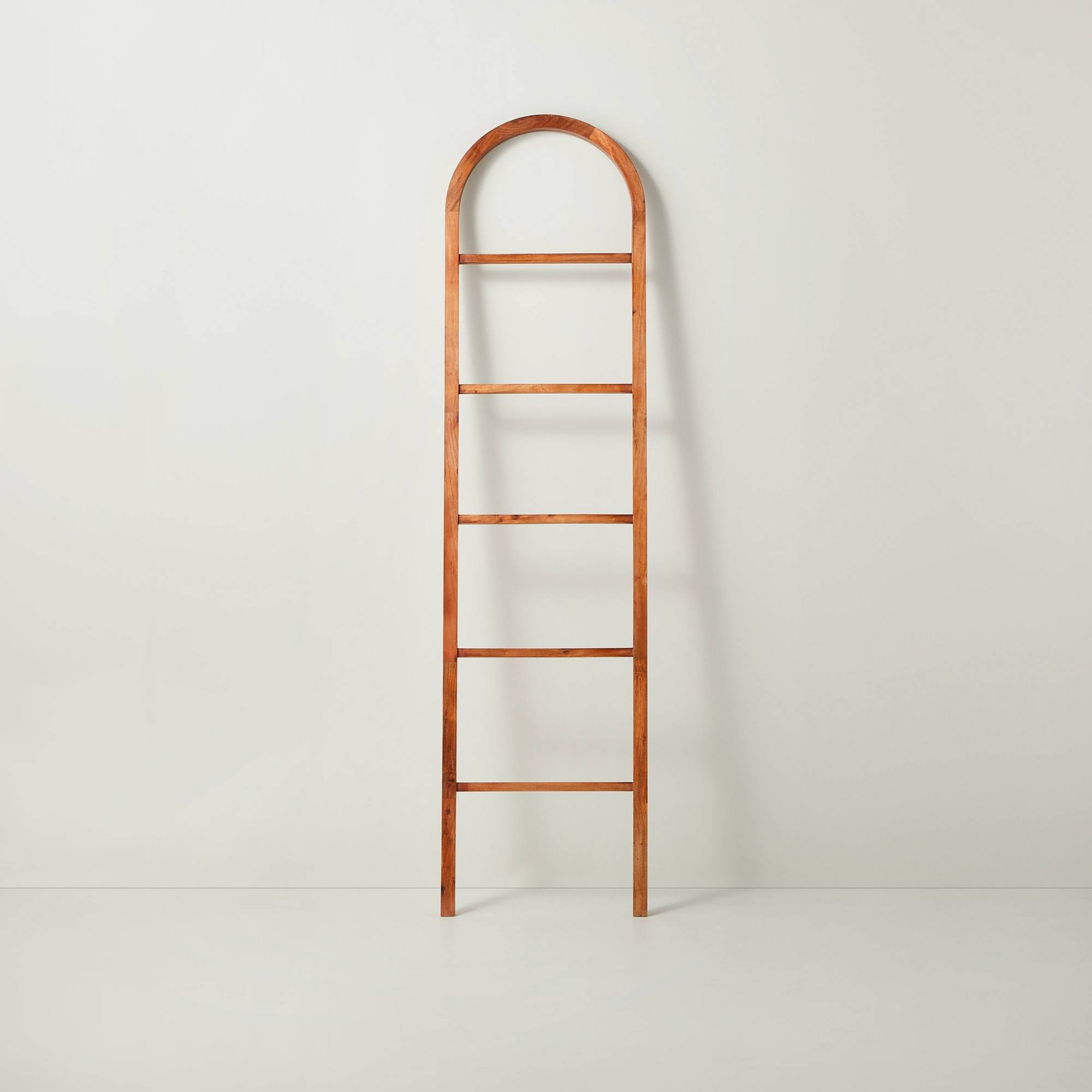 26e6b509c3a30320eab408eaf07968e1b4efc61cecf42d49abe03c0d6692bb62.jpg 6' Arched Wood Throw Blanket Ladder Brown - Hearth & Hand with Magnolia - Image 1