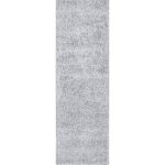 nuLOOM Marleen Plush Shag Area Rug Size: 2' 6 inch x 14' Silver