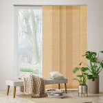 GoDear Design Adjustable Sliding Panel Track Blind 45.8 inch- 86 inch W x 96 inch H, Vertical Blinds, Light Filtering, Twist Roll, Size: 45.8-86 W x