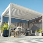 PERGOLUX Screen - Height Adjustable Sun & Privacy Screen for Pergola White / 13'