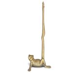 Wallcharmers Gold Paper Towel Holder, Metal Toilet or Kitchen Paper Holder for Floor or Countertop, Gold Frog
