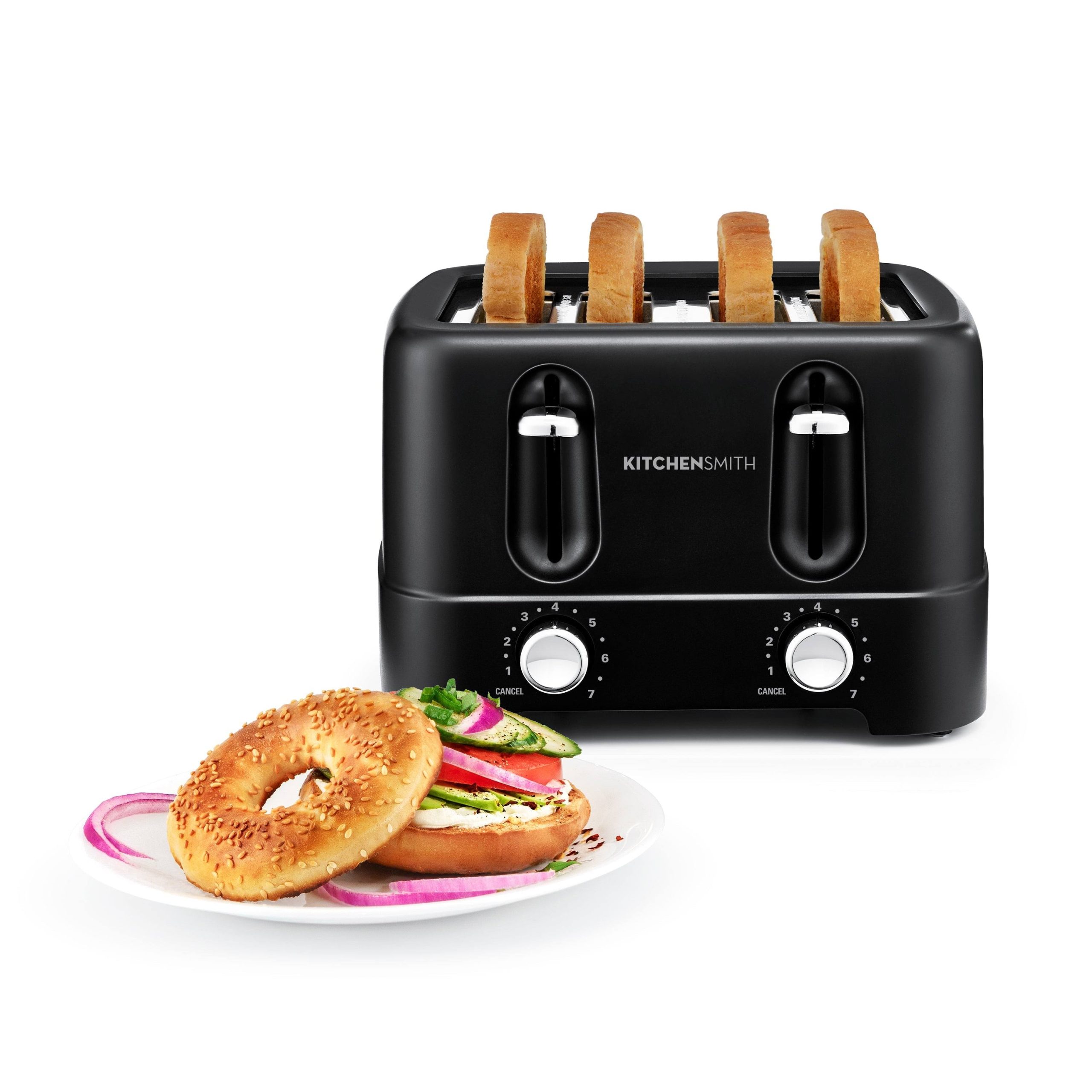 2757b4ec4de776aae8ffdc002989e7890d7553ad26ce782708dd0267a3d96e90.jpg Kitchensmith by Bella 4-Slice Toaster - Image 1