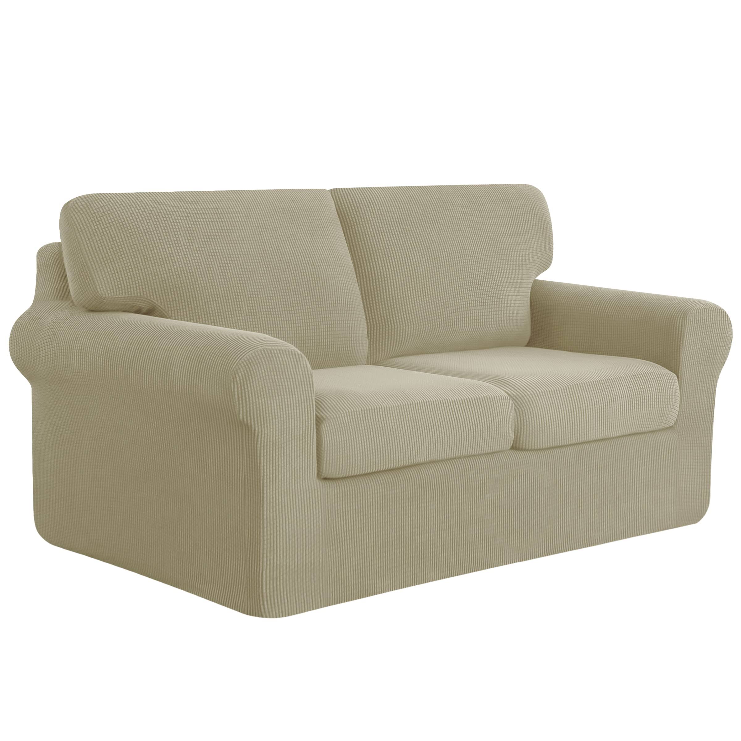 27755cc09f692e0ff6a0308a67395e11fbf516d2a0deae11a1a45123d2d1837e.jpg Subrtex 5 Pieces Stretch Sofa Slipcover Sets Couch Cover Sets Backrest - Image 1