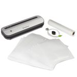 Foodsaver Space-Saving Vacuum Sealer with Bags and Roll, Silver