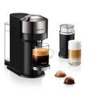 Nespresso Vertuo Next Deluxe by Breville with Aeroccino Milk Frother Dark Chrome