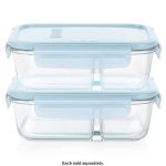 Pyrex 4C 2 Compartment Meal Box Food Storage Containers Cloud Blue