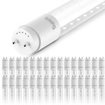 Sunco Lighting 30 Pack 4ft T8 LED Tube, 18w=40w, Fluorescent, Clear Cover, 5000K Daylight, Single Ended Power (sep), Ballast Bypass, Commercial Grade