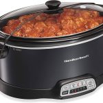 Hamilton Beach Programmable Slow Cooker 7-Quart with Lid Latch Strap Black