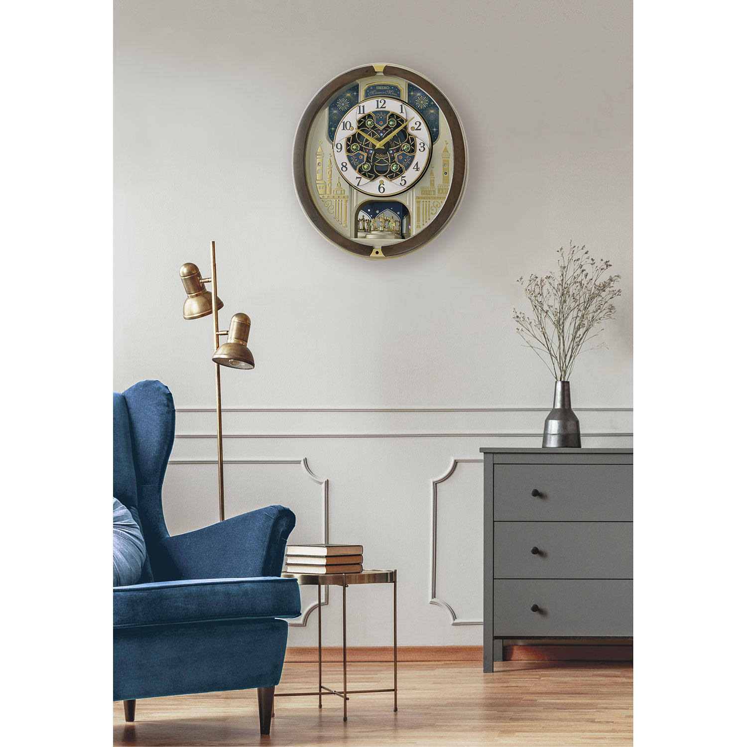 27ad76754897d4ebd2369c7cb4ffe00527f5edd44c1914a36f395b13db2d761e.jpg Seiko Limited Edition Melodies in Motion 2023 Musical Wall Clock - Image 1