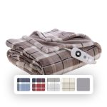 Berkshire Blanket Berkshire Ultraplush Heated Oversized 60' x 70' Throw-Plaid Gray