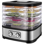 Ostba Food Dehydrator, Dehydrator for Food and Jerky, Fruits, Herbs, Veggies, Temperature Control Electric Food Dryer Machine, 5 BPA-Free Trays