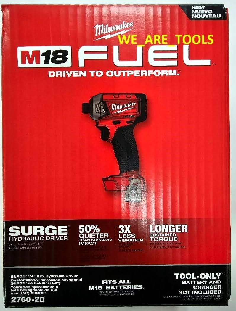 28043996a2926e5c653d5ad11b57712337c00bafaf3ffb5bb77f2e835e6b922d.jpg Milwaukee 2760-20 M18 FUEL SURGE 1/4 Hex Hydraulic Driver, Tool Only - Image 1