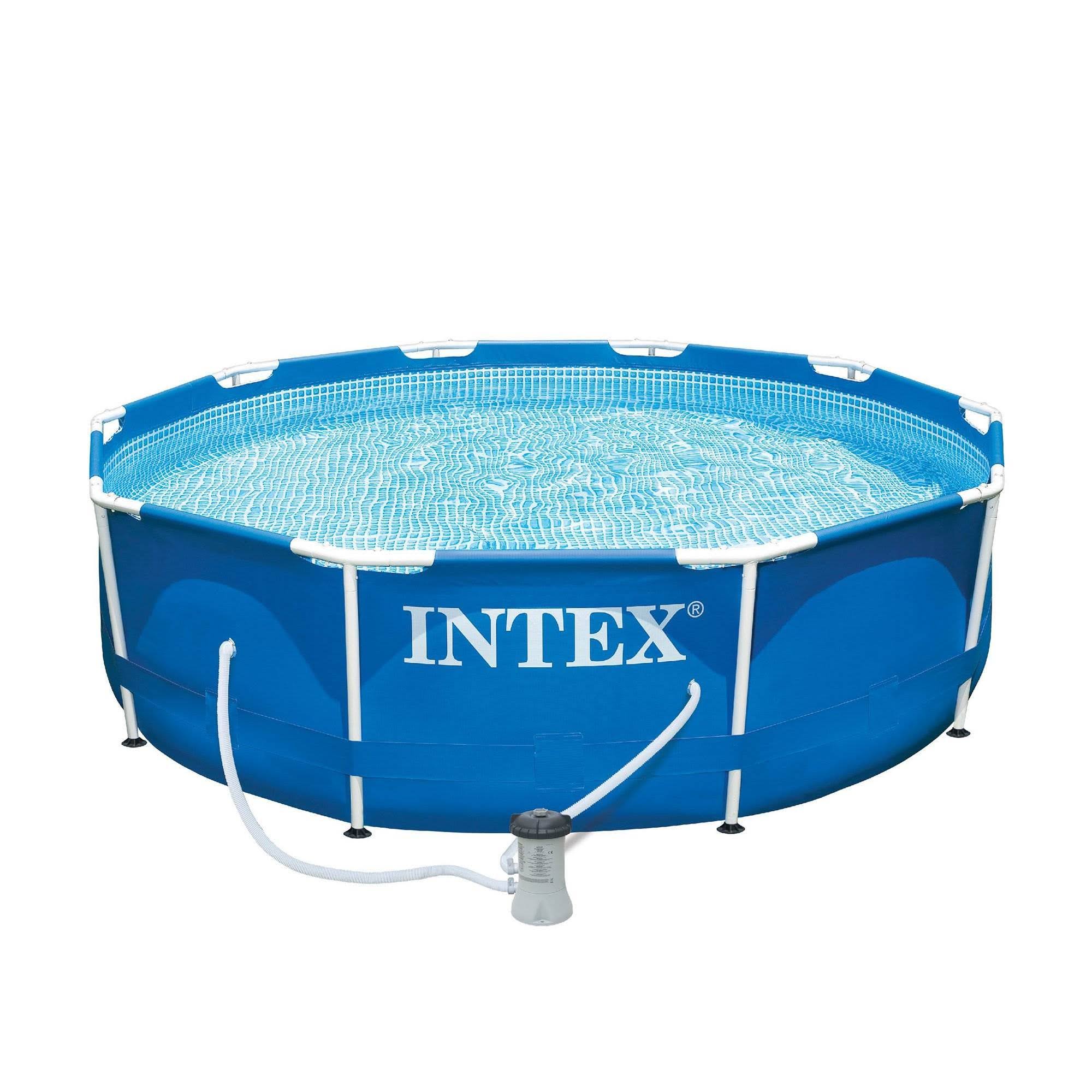281fa6015f08d215e6c6af6d46c9370d549e281923e061734d190d98c4884dae.jpg Intex Metal Frame Swimming Pool, Blue - Image 1