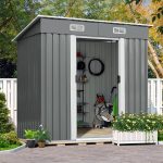 6 ft. W x 3.7 ft. D Metal Horizontal Storage Shed Pirecart