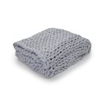 Nuzzie Knit Weighted Blanket 8 lbs / Misty Grey
