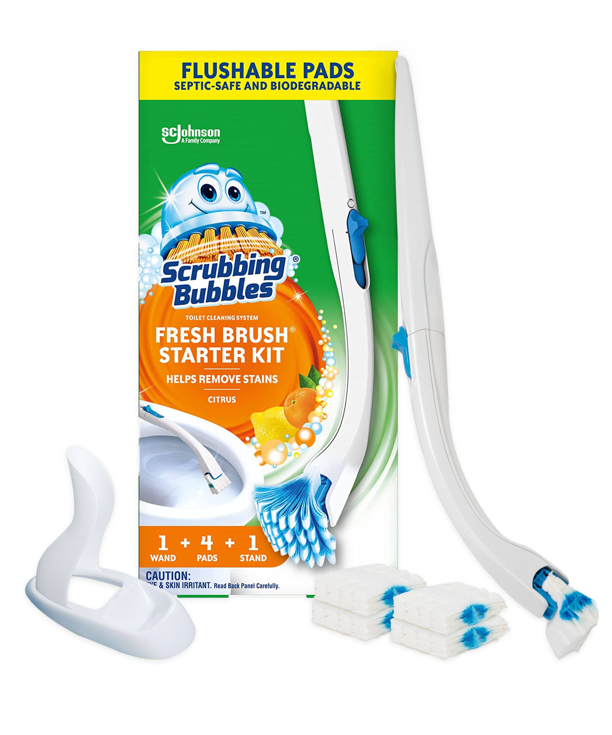 283f53b17845f5c0b810e266c0b3924bc374eb247062b6662a8f0480435fb0c4-1.jpg Scrubbing Bubbles Fresh Brush Starter Kit, Citrus, Toilet Cleaning System - Image 1