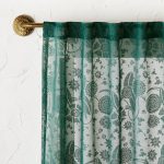 95"x54" Idris Printed Burnout Sheer Curtain Panel Teal - Opalhouse Designed with Jungalow