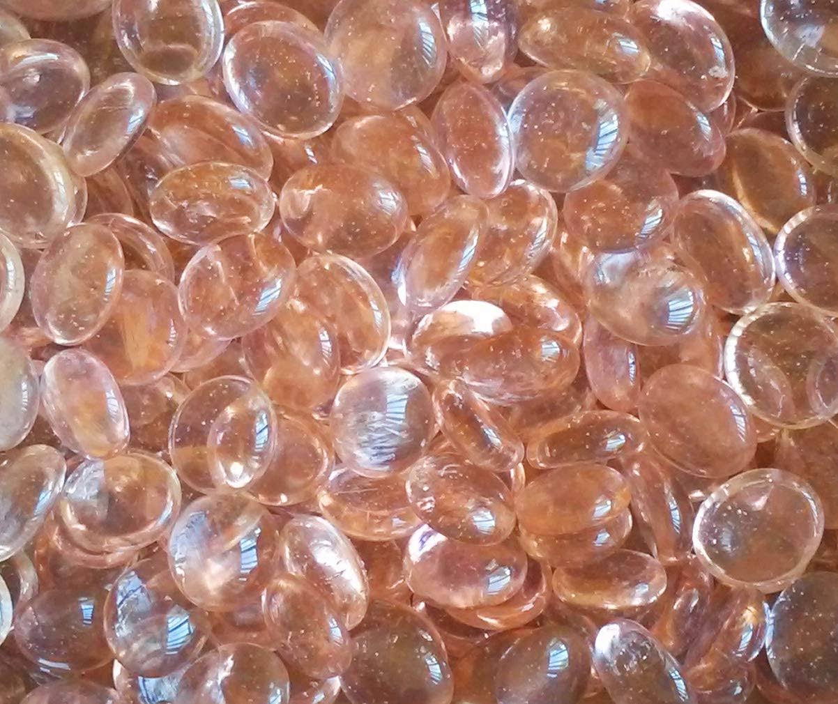 28db9f0433266b0cce303ba5a7d4048193947701b3c967c27698a32e24f964ba.jpg Creative Stuff Glass - Vase Fillers - Glass Gems (2 lb, Pinky Peach Small) - Image 1
