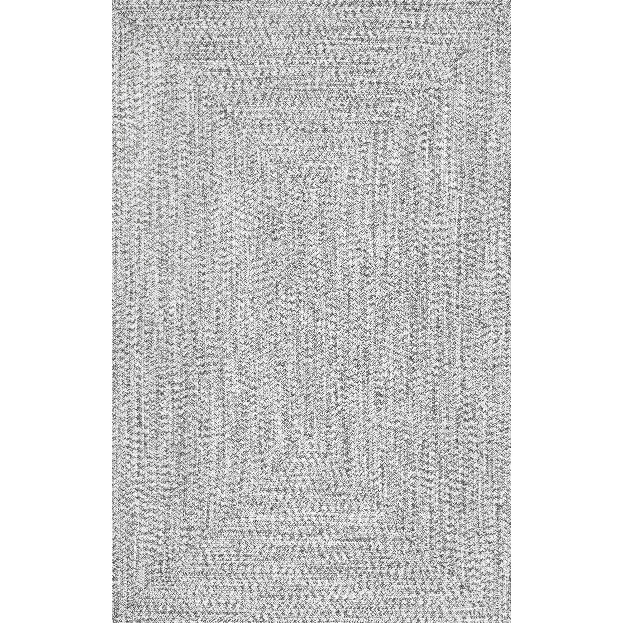 28e7d3226c8b85140470d0e0f3f53bb5978324ae9c48e4d6221b21692a05bad0.jpg nuLOOM Wynn Braided Indoor/Outdoor Area Rug, 2' x 3', Salt and Pepper - Image 1