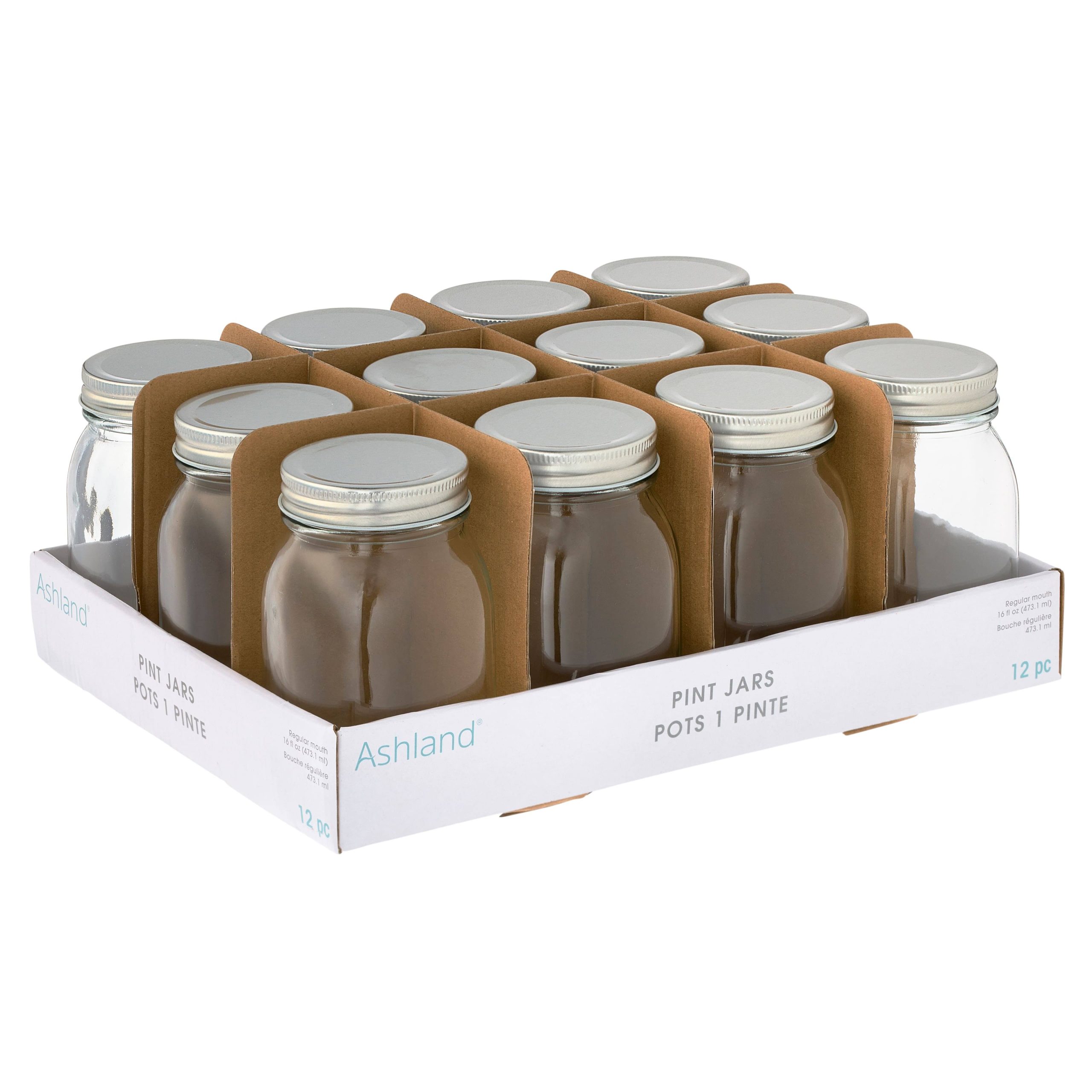28f782fb1295d59b7825fa57e7b604bf4dbc057b8934e2ae5a4a23ebc0f5092b.jpg 16 oz Glass Jar by Ashland 12ct. | Michaels - Image 1