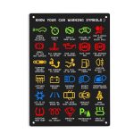 ERMUHEY Know Your Car Warning Lights Mechanics Funny Sarcastic Sign Metal Tin Signs, Poster Home Office Restaurants Bedroom Outdoors Man Cave Wall
