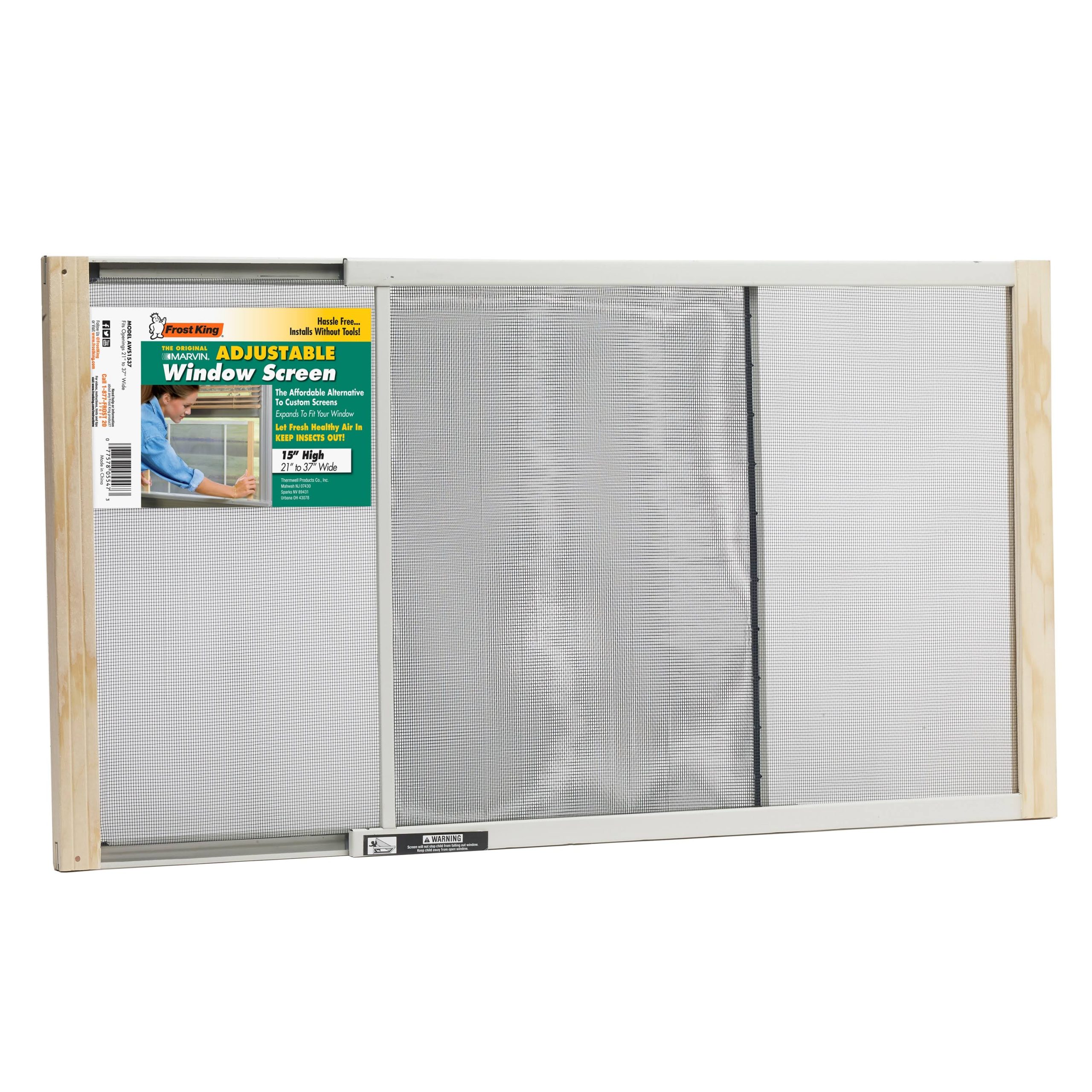 291e18dfbf9e5046372140a892b8f65161abea4a175b8ca29795575b556332b8.jpg Adjustable Window Screen 15"H Frost King - Image 1