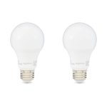 AmazonBasics 60W Equivalent, Soft White, Non-Dimmable, 10,000 Hour Lifetime, A19 LED Light Bulb | 2-Pack
