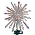 14" Lighted Iridescent Icicle Christmas Tree Topper - Clear Lights
