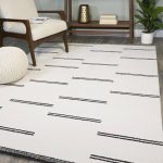 Agnes Geometric Ivory Area Rug AllModern Rug Size: Rectangle 5'3" x 7'