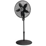 Lasko 20 in. 4 Speeds Pedestal Fan in Black with 90 Degrees Tilt Adjustment, Adjustable Height, Oscillating, Remote,Timer