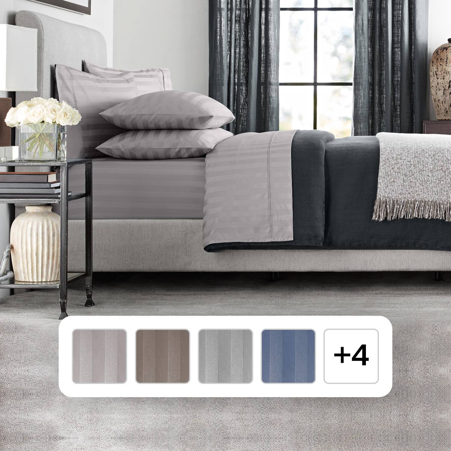 29e0587a699f24c2db94a0499c844beb7f0b6e5a28b0fb7cc69153bae4bda638.jpg Member's Mark Hotel Premier Egyptian Cotton 6-Piece Sheet Set, 700 Thread Count (Zinc, Full) - Image 1