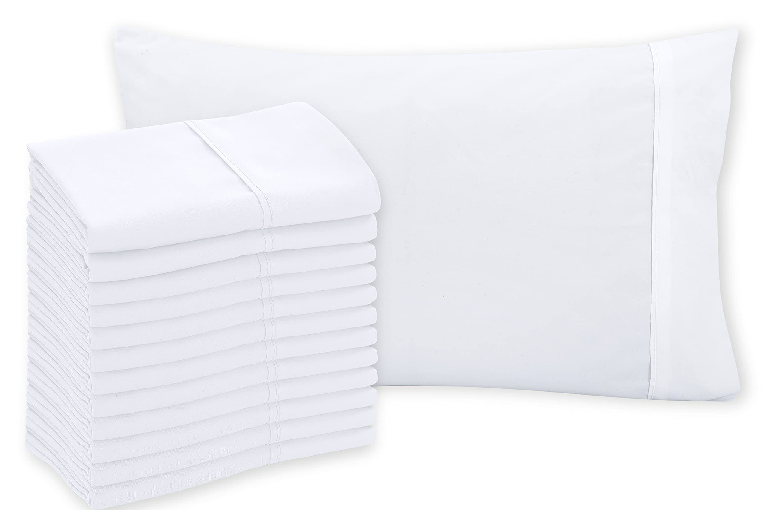 29e6fcea9b0d924e25ff6e8bff1fd5300bb45a28f577dea1af18cf805e6c6e36.jpg Royale Linens White Pillowcase Set of 12 - Queen 20 - Image 1