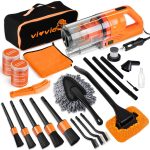 Vioview Car Detailing Kit Interior Cleaner, 17pcs Car Cleaning Supplies with High Power Portable Car Vacuum, Detailing Brush Set, Windshield Cleaner