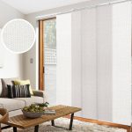 Chicology Woven Adjustable Sliding Panel Track Blind Size Up to 86 inchw x 96 inchh White
