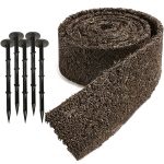 Zyppio Black Rubber Mulch for Landscaping, 120�� x 4.5�� Roll, Natural-Looking Permanent Garden Barrier for Plants, Vegetables, and Flowers, Recycled