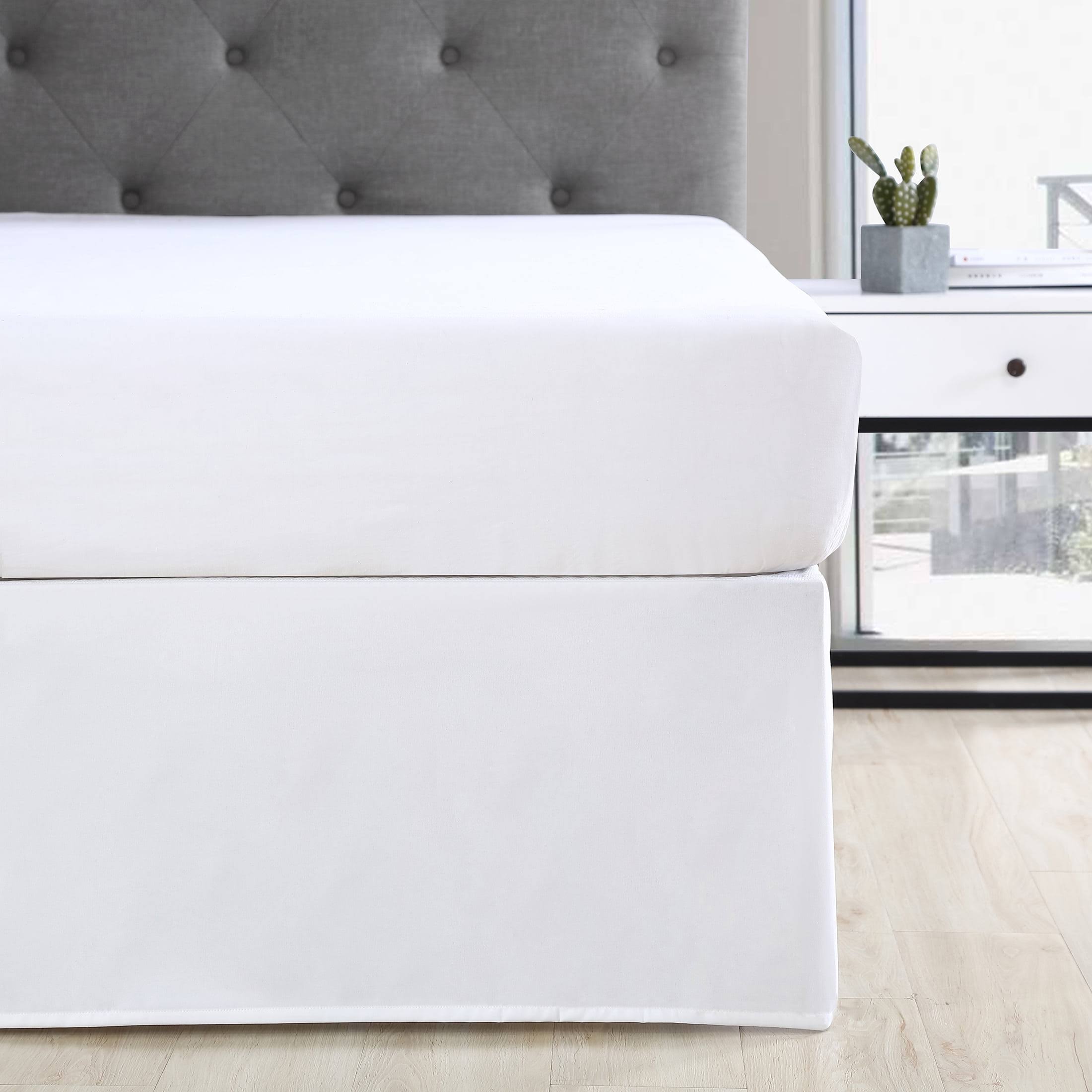2a1258b4acb497d38e7335e8260bd97178f5a41a83df9a5ab8aa60ff0fbcba5d.jpg Mainstays Solid Pleated Soft Brushed Microfiber Bedskirt - White - King - Each - Image 1