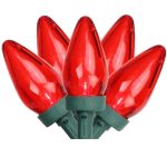 Northlight Set of 25 Red LED C7 Christmas Lights - Green Wire