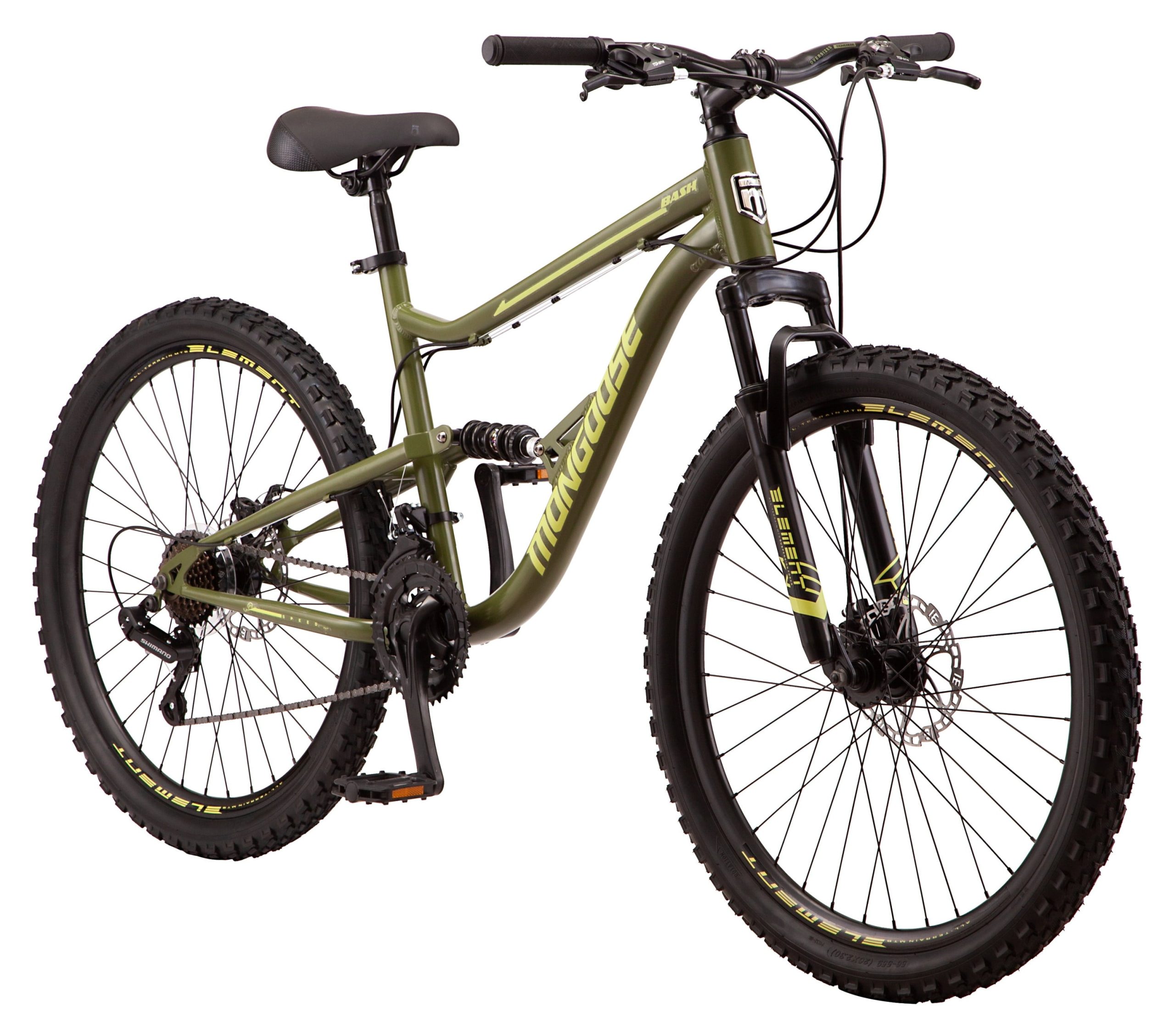 2a28b77d2fdac81d2eb63ac7fefd03bc4a47a5c9e7b41d0011775a13f4d66dc8.jpg Bash Suspension mountain bike. 21 speeds. 26-inch wheels. green - Image 1