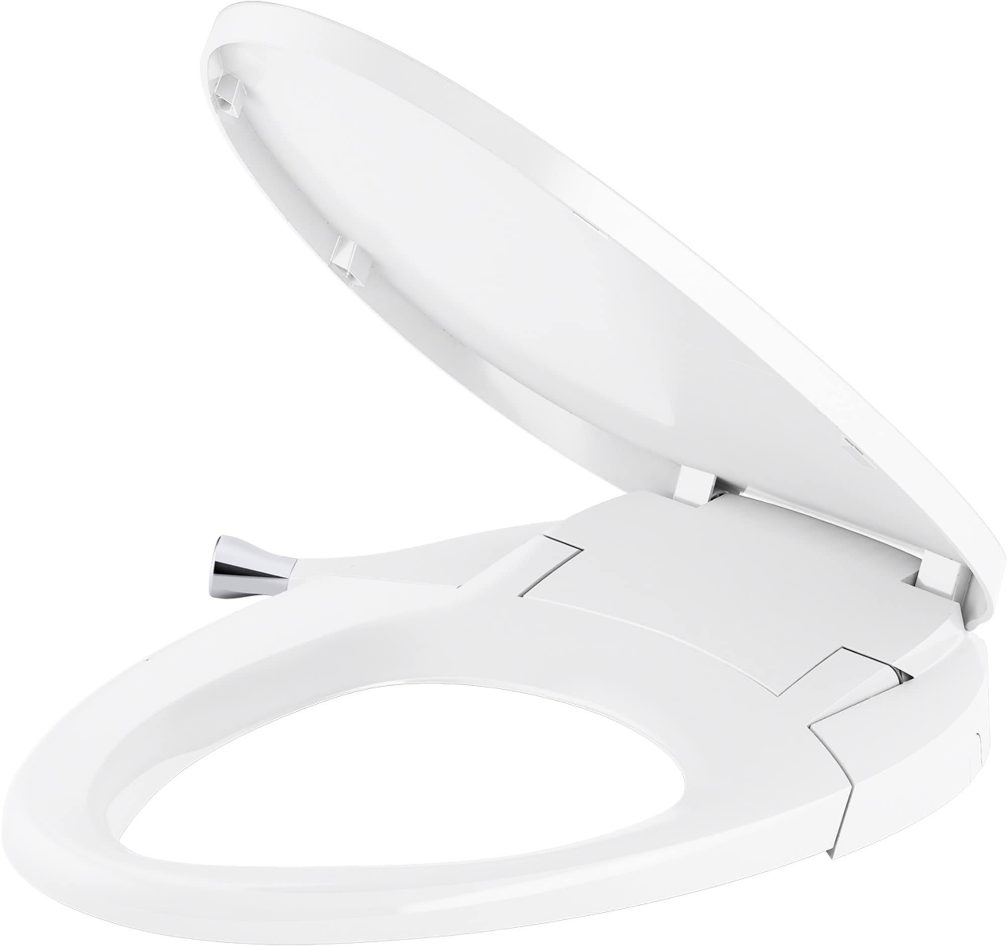 2a2b47cb97bff58993ed5a4ba61fe81dc2f262d3e39f0bf06e906159ac53bf35.jpg Kohler 98804-CP PureWash Elongated Manual Bidet Toilet Seat - White - Image 1