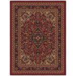 Ottomanson New Ottohome Collection Persian Heriz Oriental Design Area Rug, Non-Skid Rubber Backing, Red, 5' x 6'6"