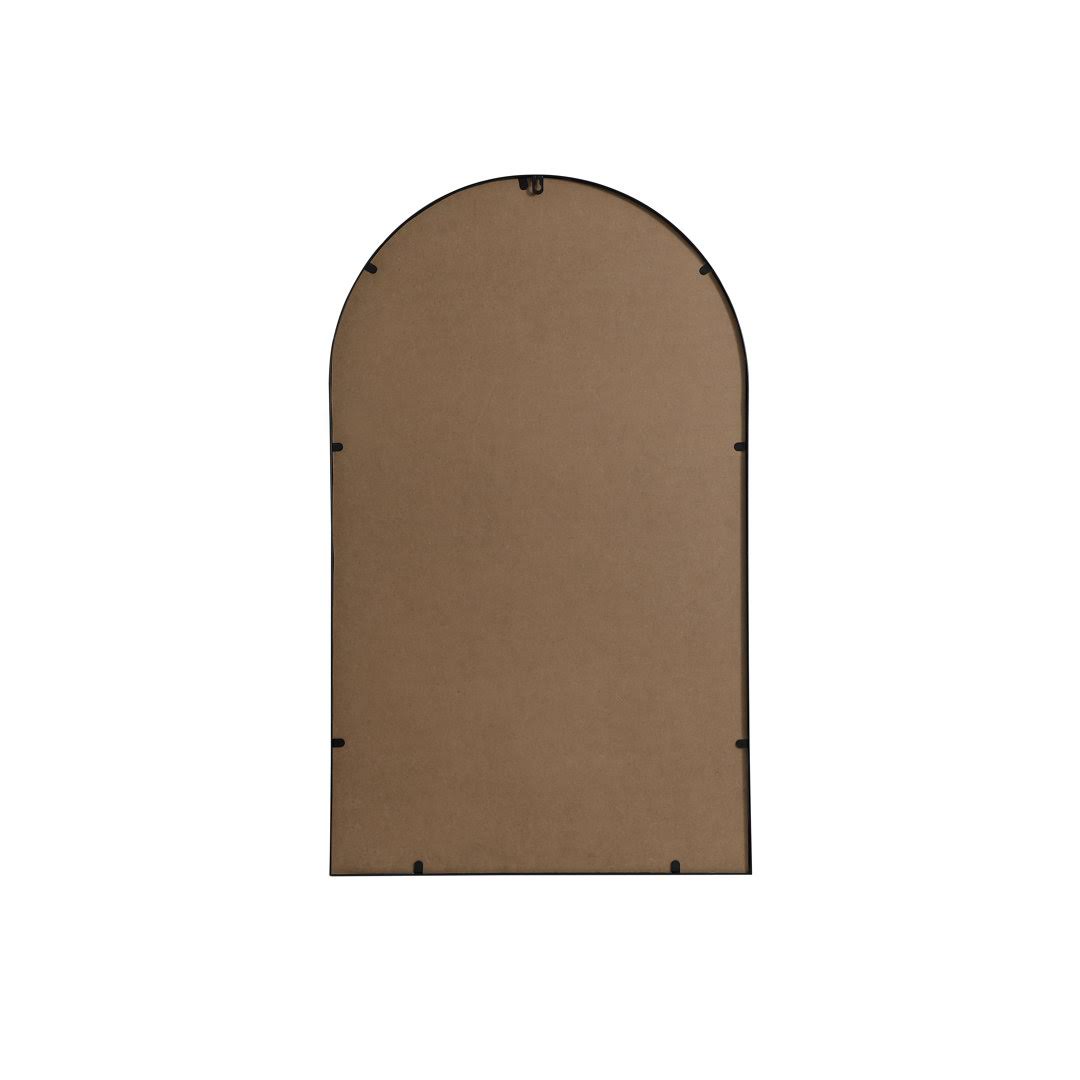 2a4b05bb7c6876066f6280bdf1ec85d8e7108deeda9fb931d445d73ee642b000.jpg Sabine Arch Metal Wall Mirror Finish: Black, Size: 40" x 24" - Image 1
