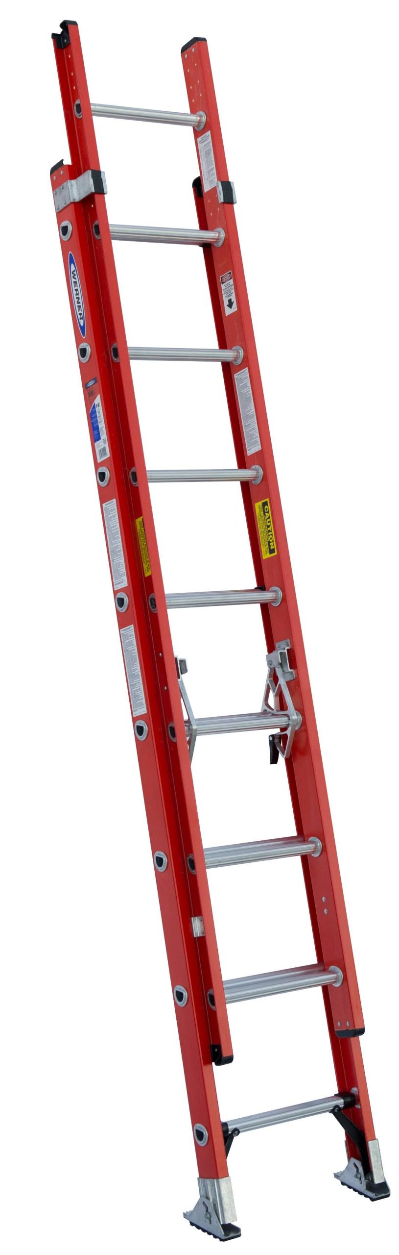 2a4cc613e68c3f7a2d3e89096fcbe3bf832fd8177745b0165e3b466644f9366c-1.jpg Werner D6216-2 Extension Ladder, Fiberglass, 16 ft. , Type iA - Image 1