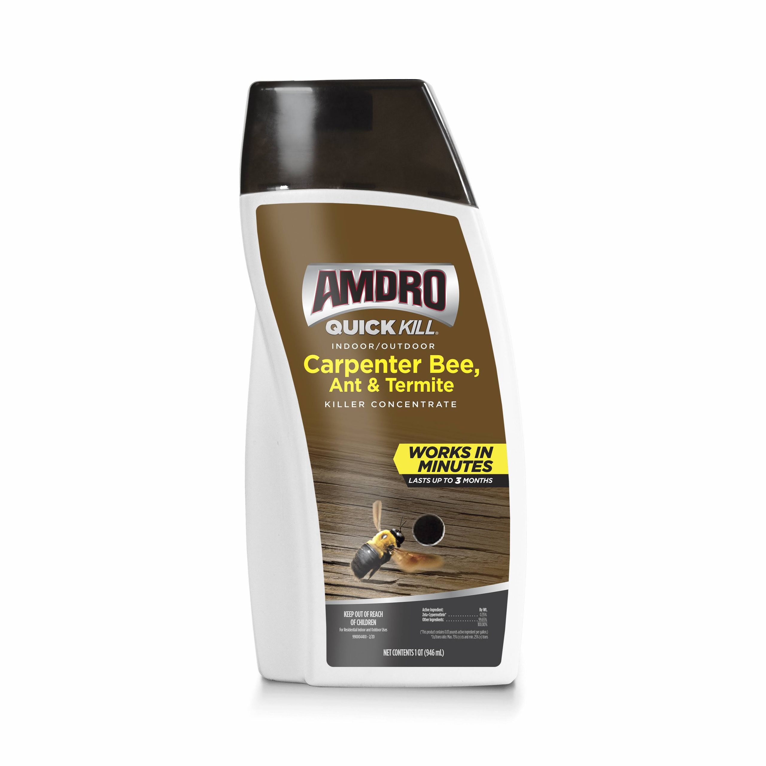 2a4d54a1f33e6bcc51b8060c93b9039003ae7552a70a2f72c10d198eb3ecc553.jpg Amdro Quick Kill Carpenter Bee, Ant & Termite Killer Concentrate 32 oz - Image 1