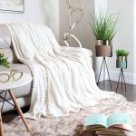 Nestl Cut Plush Fleece Throw Blanket - Lightweight Super Soft Fuzzy Luxury Bed Blanket for Bed - 90 x 108 - White