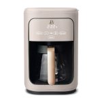 Beautiful 14-Cup Programmable Drip Coffee Maker with Touch-Activated Display Porcini Taupe by Drew Barrymore