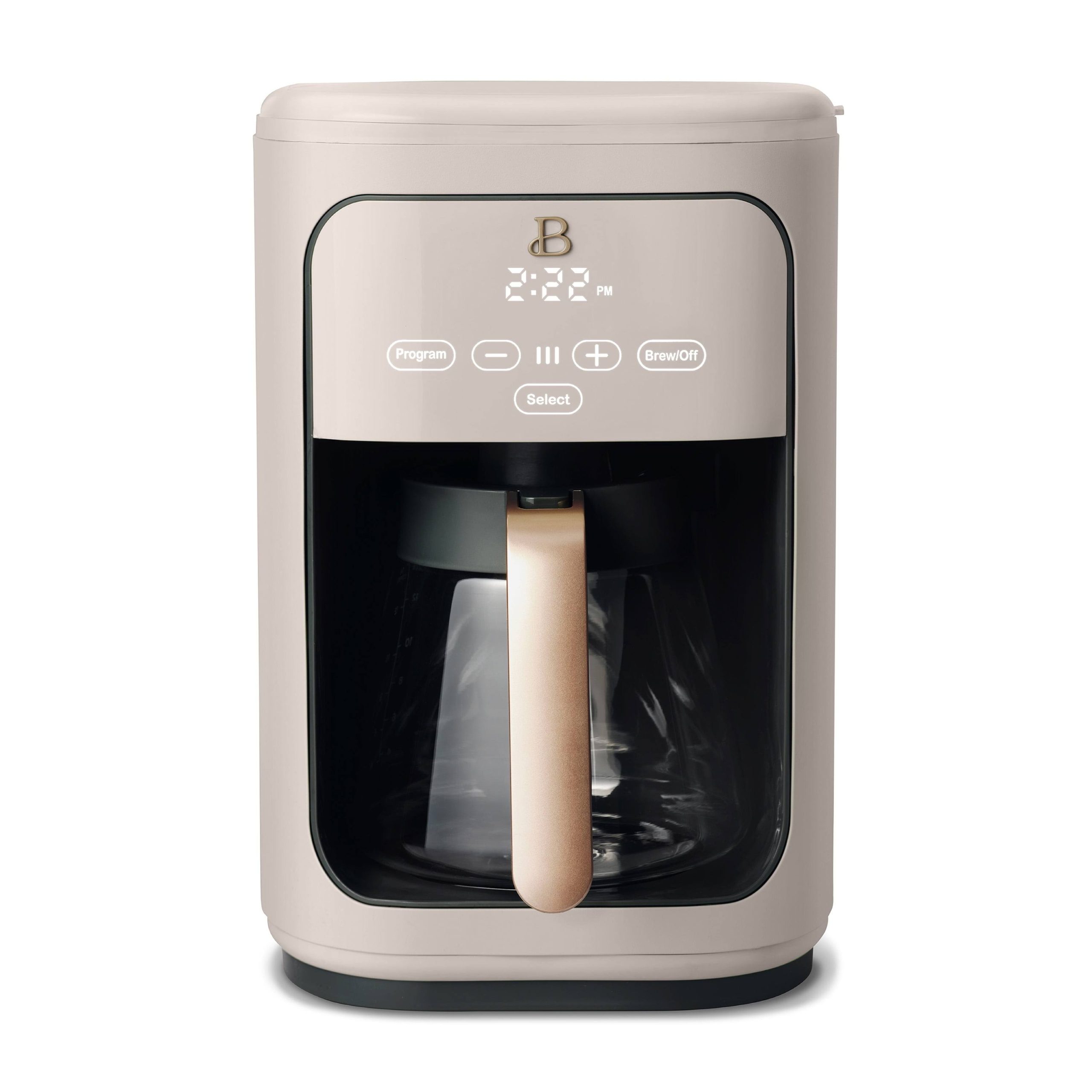 2a6068a6d4518893fabfe574c6f0388b5c6fa9150b2db2bd187cfd5529245809.jpg Beautiful 14-Cup Programmable Drip Coffee Maker with Touch-Activated Display Porcini Taupe by Drew Barrymore - Image 1