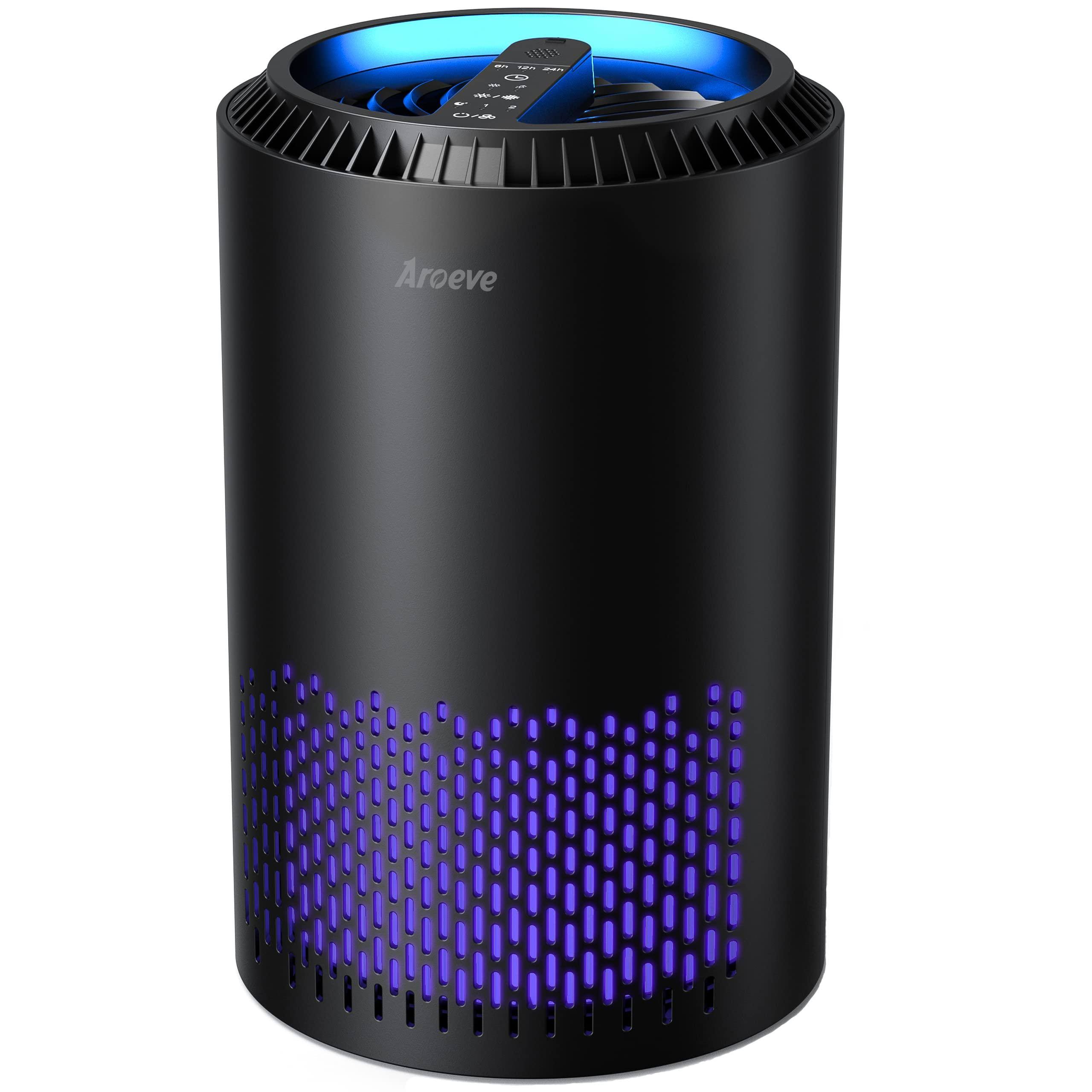 2a655f870054ebb2c9dd56e2d7bf10252b2ef0a76c8753fab94743d508be691a.jpg AROEVE Air Purifiers for Home, H13 HEPA Air Purifiers Air Cleaner for Smoke Pollen Dander Hair Smell Portable Air Purifier with Sleep Mode Speed - Image 1