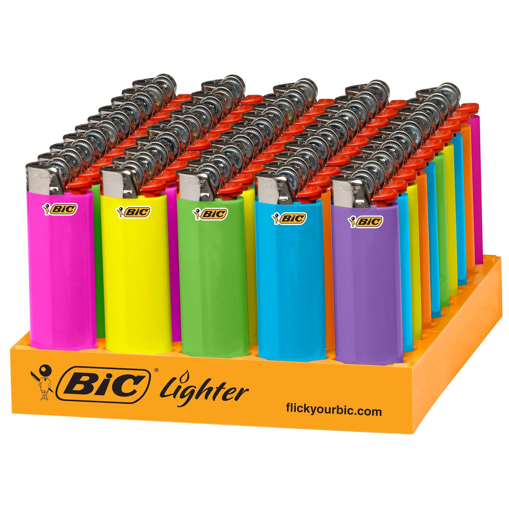 2a95fb20578590900c89280d2d734b4d469c48f1cff3ede653ed60e4c84cab98.jpg Bic Classic Pocket Lighter. Assorted Fashion Colors. 50-Count Tray-Instock - Image 1